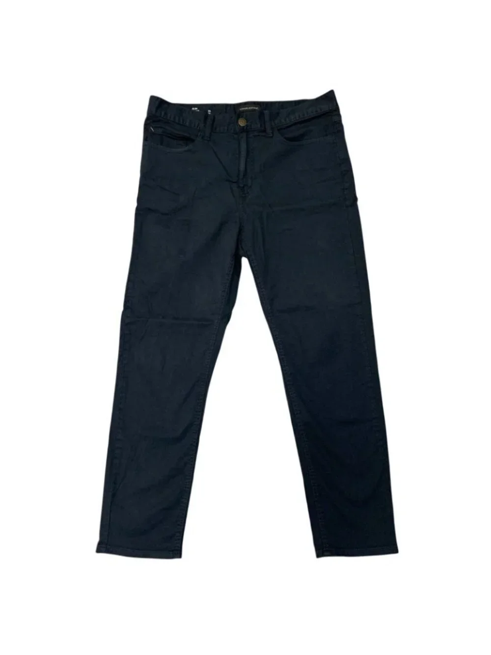 Banana Republic Men's 34x30 Slim Fit 5-Pocket Twill Chino Pants Navy Blue F1869